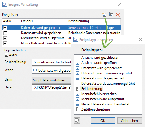 Workflow Server Ereignisse