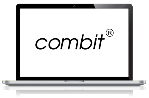 combit logo in a laptop