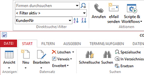 Navigation Adressverwaltungsprogramm