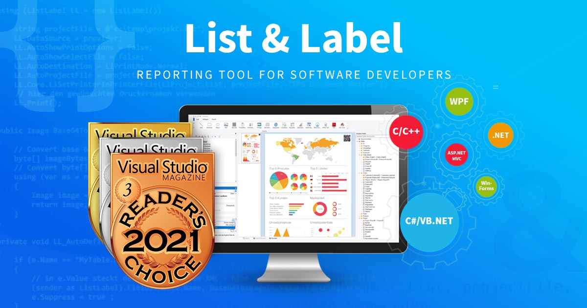 Visual Studio Magazine Reader's Choice Award for List & Label