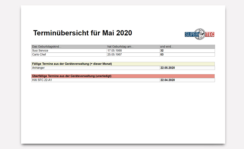 terminübersicht