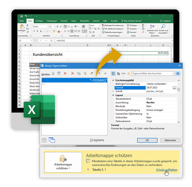 Neue Optionen Excel-Export