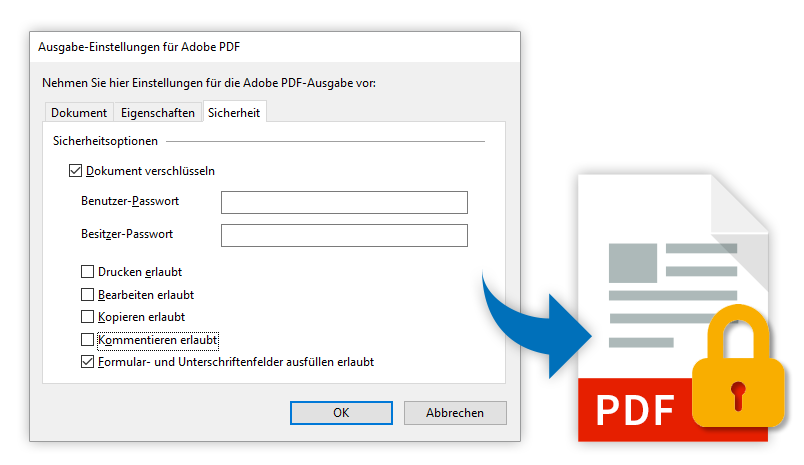 Neue Funktionen im PDF Export