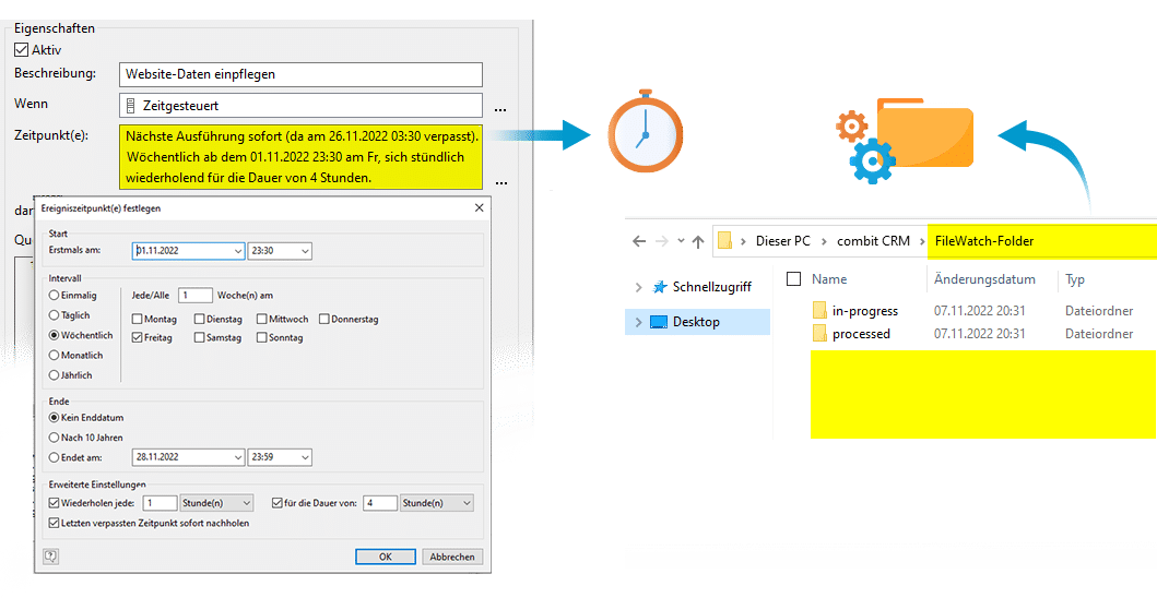 combit CRM Version 12 Neue Ereignisarten