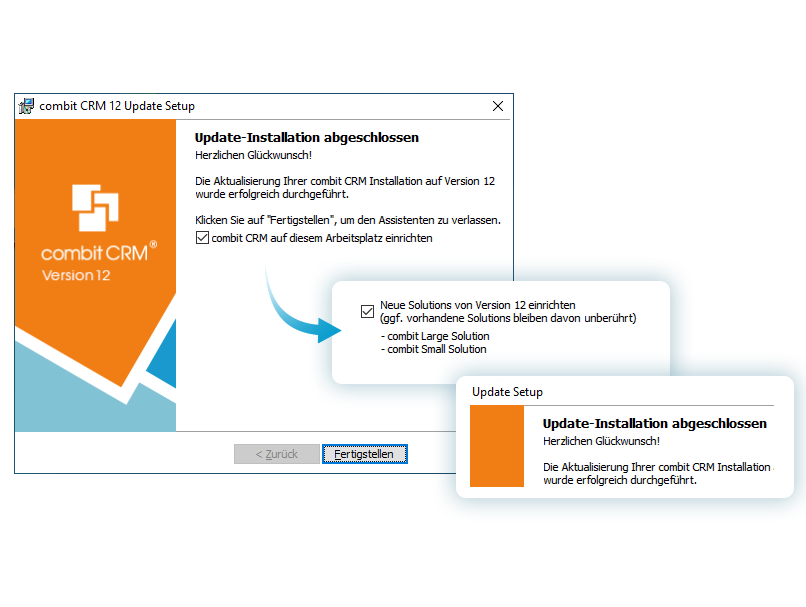 combit CRM 12 Update Installations-Setup