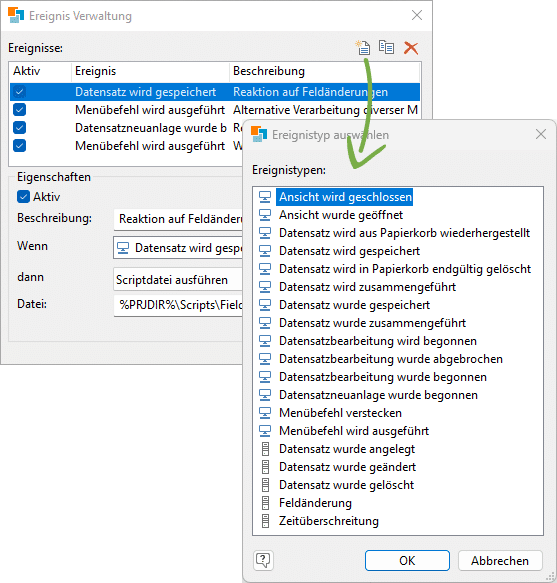 Workflow Server Ereignisse