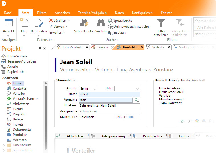 eingabemaske kundenverwaltung